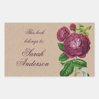 Stickers vintage Kraft Plaque de livre qui apparti