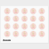 Stickers Vintage Merci rose et or (Feuille)