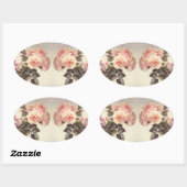 Stickers vintage Rose de chou rose (Feuille)