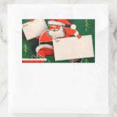 Stickers vintage Santa Claus vers/depuis (Sac)