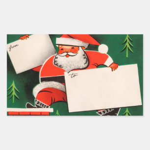 Stickers vintage Santa Claus vers/depuis