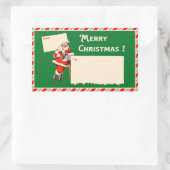Stickers vintage Santa Claus vers/depuis (Sac)