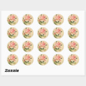 Stickers vintage Shabby Chic Rose Rose (Feuille)