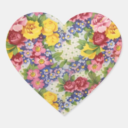 Stickers - Vintage tissu floral (Devant)