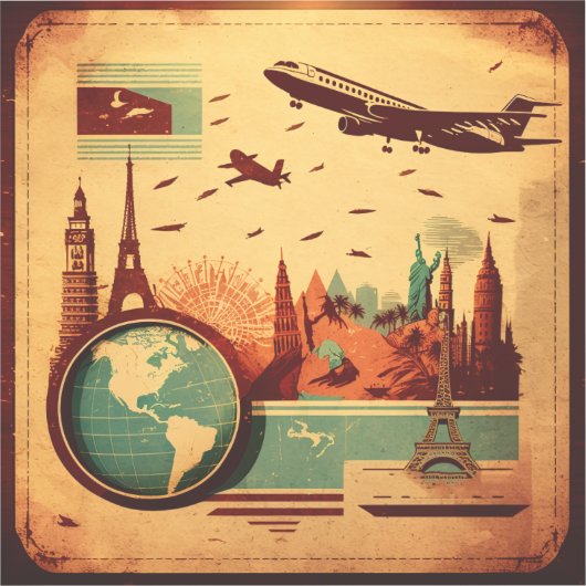Stickers Vintage voyage (Recto)