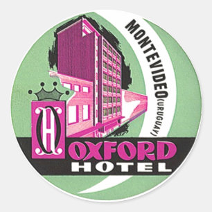 Stickers Vintage voyage Montevideo Uruguay O Hotel