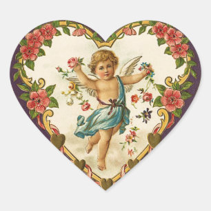 Stickers vintages Valentine Cupid