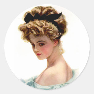 Stickers vintages Victoriens Lady