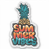 Stickers Vinyl Ananas Vibes été (Devant)
