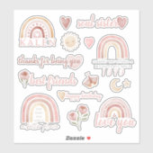 Stickers Vinyl Anniversaire de Boho Friend (Feuille)