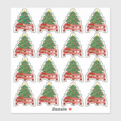 Stickers Vinyl Arbre de Noël Transparent (Feuille)