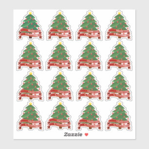 Stickers Vinyl Arbre de Noël Transparent