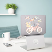 Stickers Vinyl Assorti de vélos Retro (Ordinateur portable sur le bureau)
