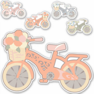 Stickers Vinyl Assorti de vélos Retro