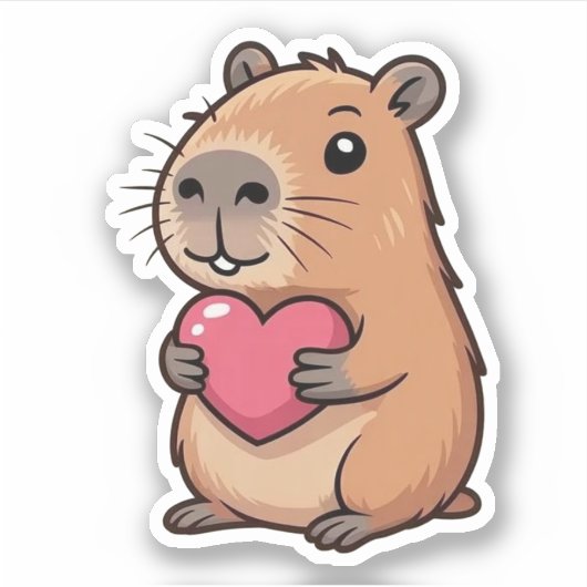 Stickers Vinyl Capybara mignons (Devant)