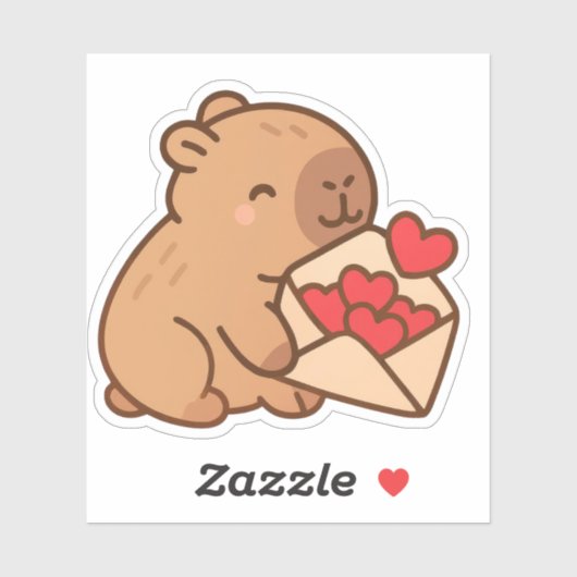 Stickers Vinyl Capybara mignons (Feuille)