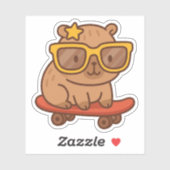 Stickers Vinyl Capybara mignons (Feuille)