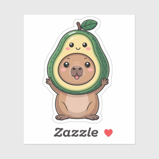 Stickers Vinyl Capybara mignons (Feuille)