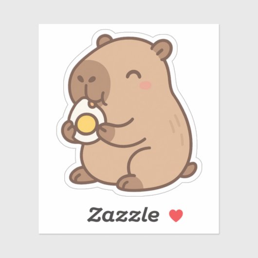 Stickers Vinyl Capybara mignons (Feuille)