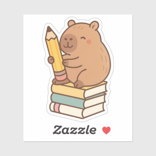 Stickers Vinyl Capybara mignons (Feuille)