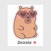 Stickers Vinyl Capybara mignons (Feuille)