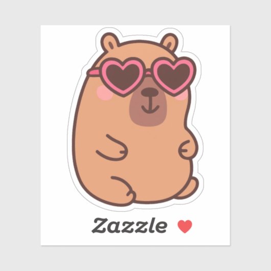 Stickers Vinyl Capybara mignons (Feuille)