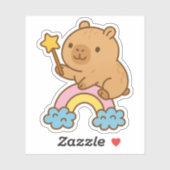Stickers Vinyl Capybara mignons (Feuille)