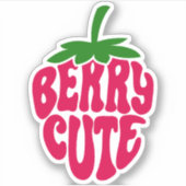 Stickers Vinyl Coupe de fraise Berry (Devant)