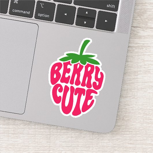 Stickers Vinyl Coupe de fraise Berry (Détail)