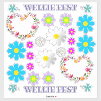 Stickers Vinyl Coupe - Fleurs Wellie Fest