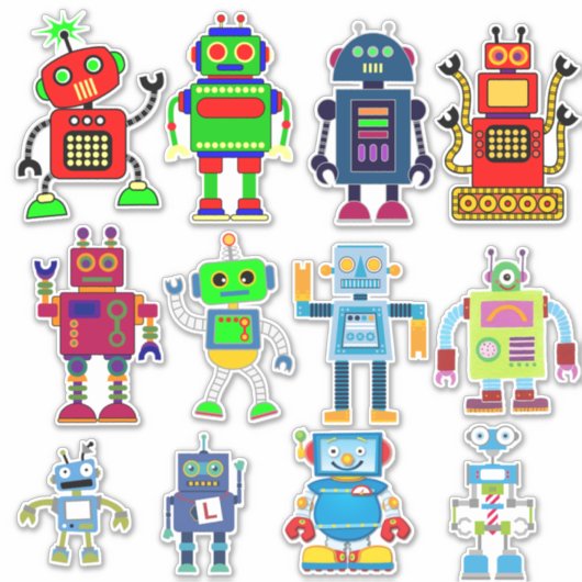 Stickers Vinyl Coupe - Robots (Devant)