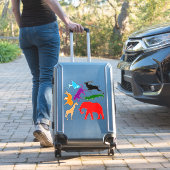 Stickers Vinyl Coupe - Silhouettes d'animaux afric (Valise Insitu)