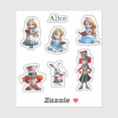 Stickers Vinyl Coupé sur mesure Alice et ses amis (Feuille)