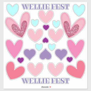 Stickers Vinyl Coupe - Wellie Coeurs Fest