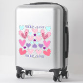 Stickers Vinyl Coupe - Wellie Coeurs Fest (Sur valise)