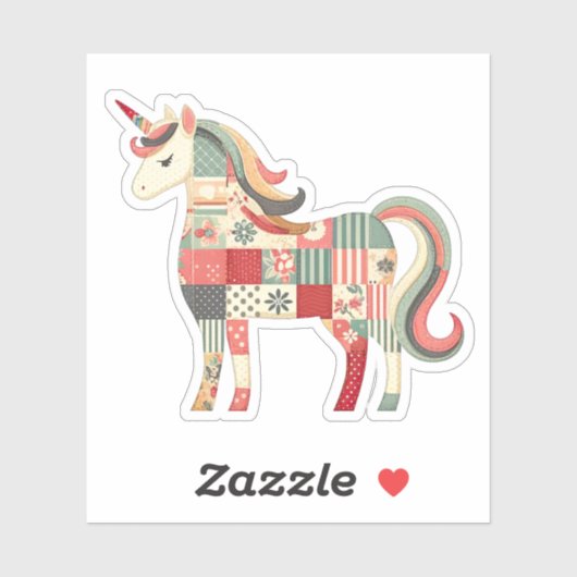 Stickers Vinyl Motif Unicorn (Feuille)
