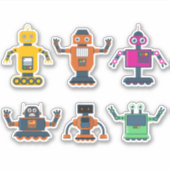 Stickers Vinyl Robots Spatiaux (Devant)