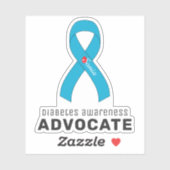 Stickers Vinyl Sensibilisation au diabète (Feuille)