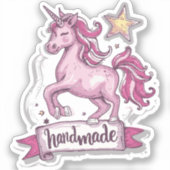 Stickers Vinyl Tiny Custom-Cut Unicorn et dans (Recto)