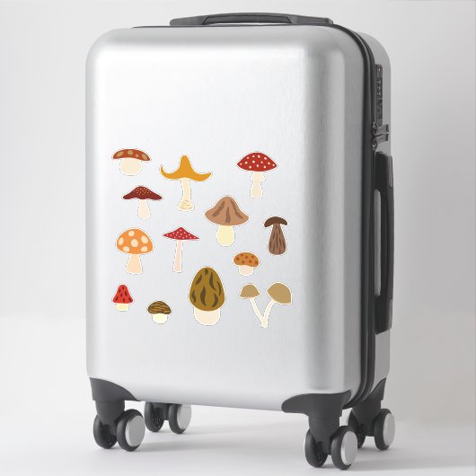 Stickers Vinyle Champignons d'automne (Sur valise)