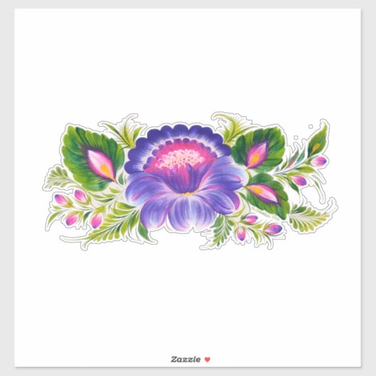 Stickers Vinyle Coupé Floral Personnalisé (Feuille)