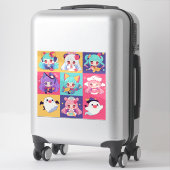 Stickers Vinyle Coupé Sur Mesure De Chibi Anime Po (Sur valise)