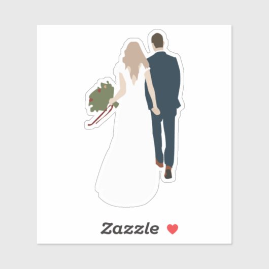 Stickers Vinyle Coupé Sur Mesure Mariage (Feuille)