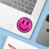 Stickers Vinyle Coupé sur mesure pour sourire Part (Ordinateur portable avec iPhone)