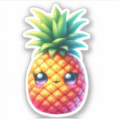 Stickers Vinyle Cute Pineappé Custom-Cut (Devant)