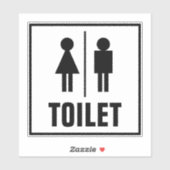 stickers vinyle de salle de toilettes publiques av (Feuille)