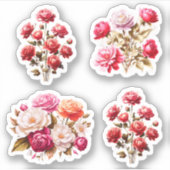 Stickers Vinyle Fleurs de Mariage Florales (Devant)