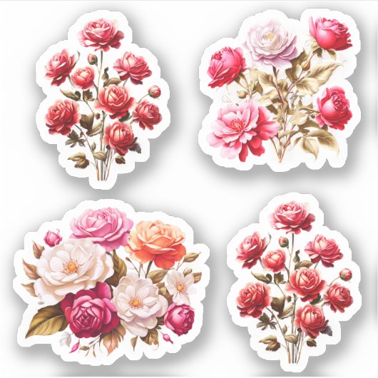Stickers Vinyle Fleurs de Mariage Florales (Devant)
