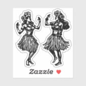 stickers vinyle Hula Dancers (Feuille)