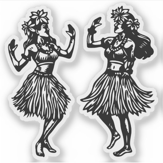 stickers vinyle Hula Dancers (Devant)